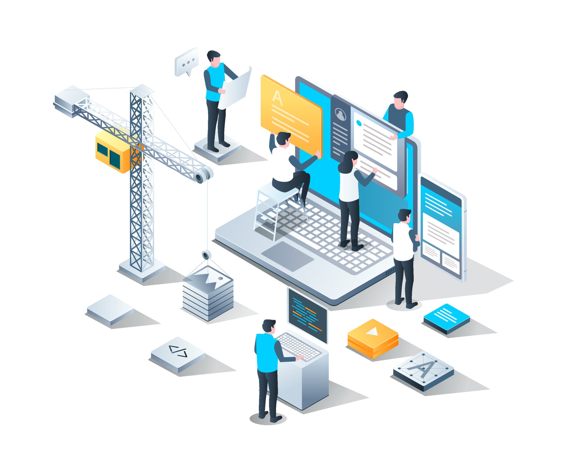 AxoraWeb development illustration